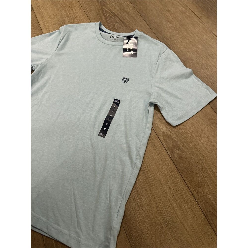 Chap's‎ Men's Coastland Wash Logo Tee Cotton Cool Blue Size Small NEW